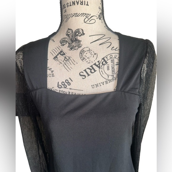 NWT Women’s Maurice’s black Plisse Sleeve Blouse size XS puffy sleeve - Picture 5 of 11